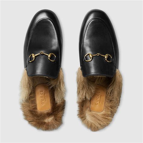 slipper gucci pelo|Gucci Princetown Loafers .